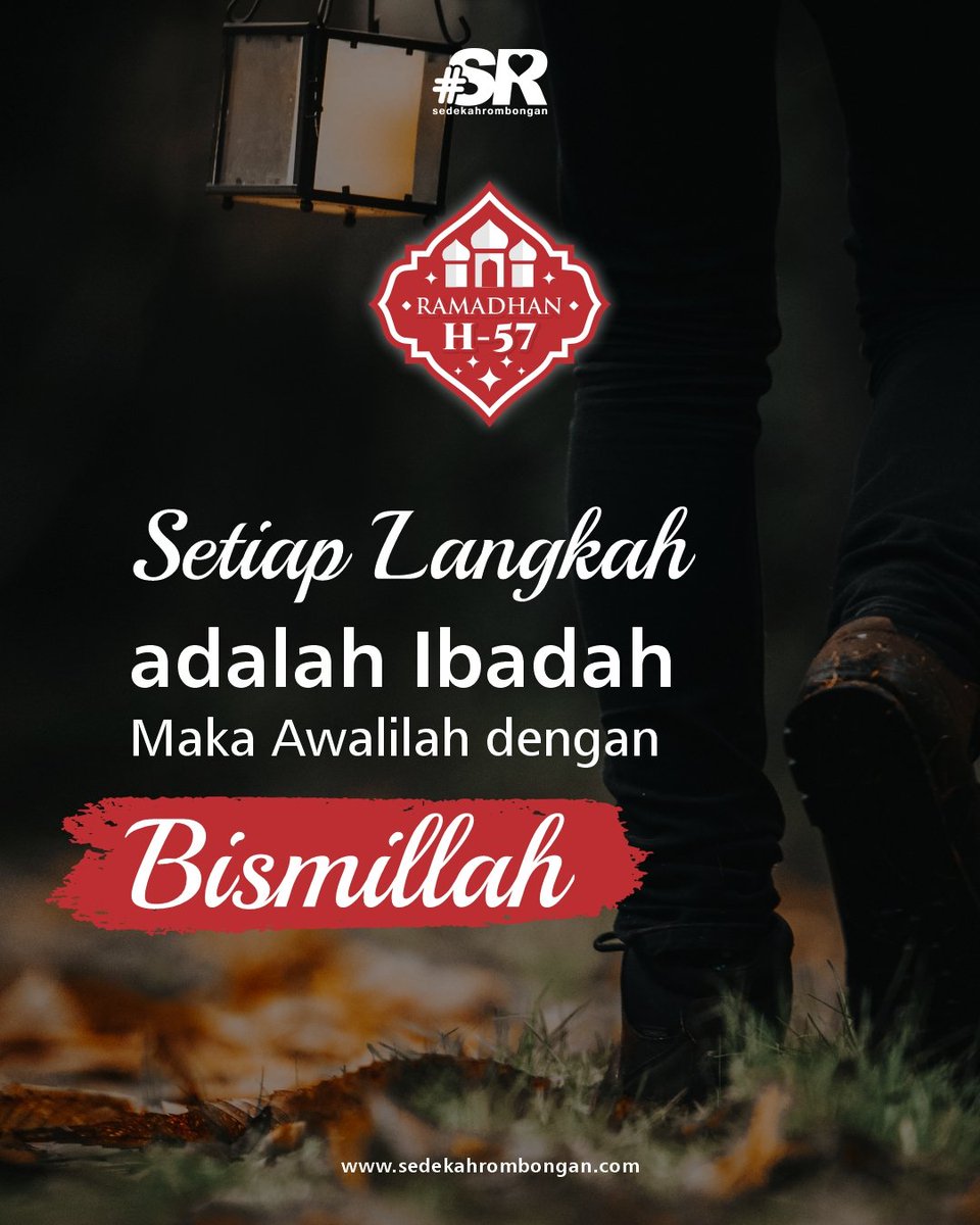 MEMULAI KEGIATAN DENGAN BISMILLAH

Bismillah, siap memulai hari Senin dengan segala aktivitasnya☺

Yuk biasakan memulai kegiatan dengan bacaan basmalah. 

Semoga bernilai pahala dan memberikan keberkahan pada kegiatan kita. Insya Allah..

sedekahrombongan.com