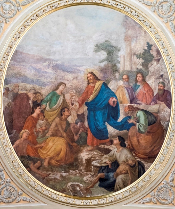 Antonio79B's tweet photo. Oggi nel 1933 moriva il pittore #DavidBeghè. Era nato il #3maggio del 1854.

(PREDICAZIONE DI GESÙ, affresco, chiesa parrocchiale, #Inzago).

#15gennaio. https://t.co/iUFf7rKYJq