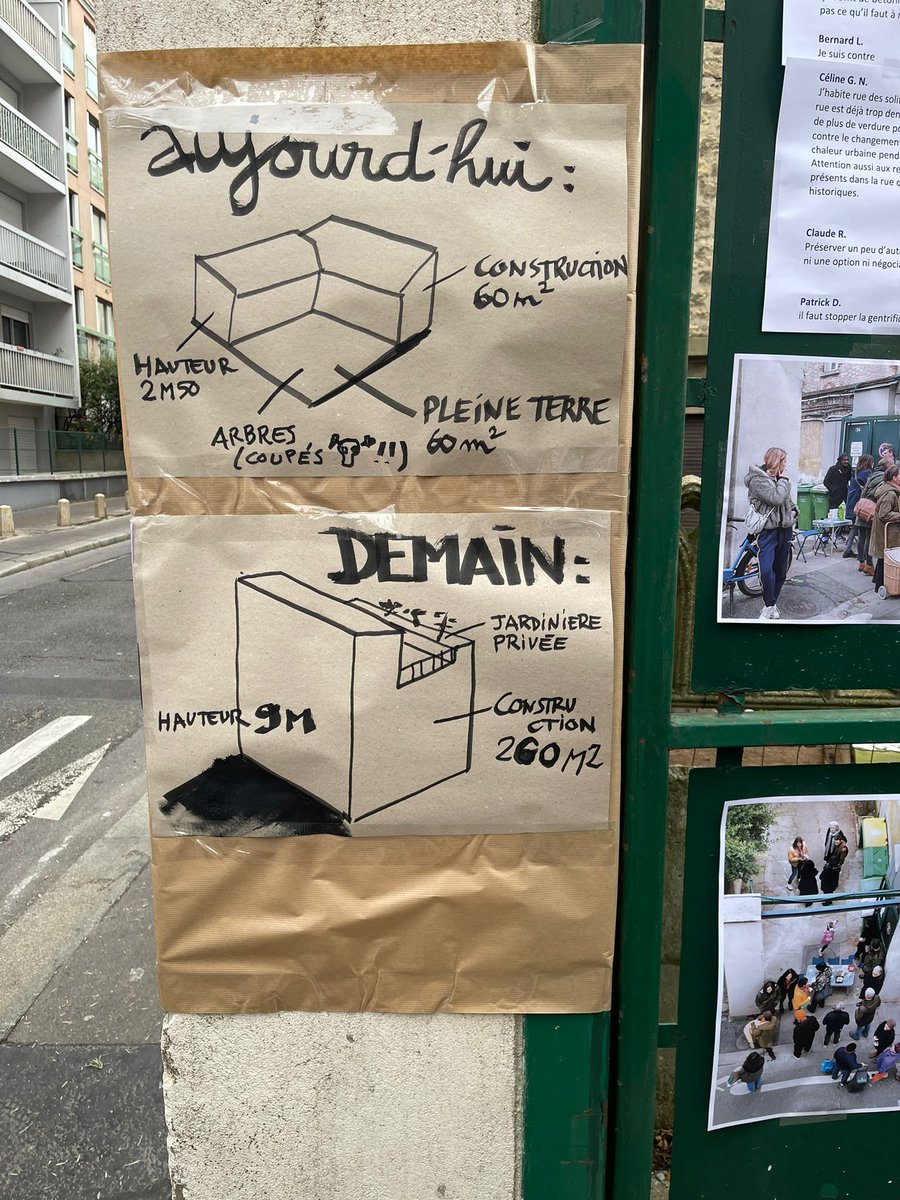 aliceTIMSIT's tweet photo. Chaque m2 de pleine terre compte. Face aux canicules, tout îlot de fraîcheur doit être préservé 🌳
Le projet d'habitat privé rue des #Solitaires va à rebours de l'impératif écolo et social: bétonisation & densification, au profit d'un intérêt privé. Le 19e a besoin de respirer! https://t.co/195lADFGoK