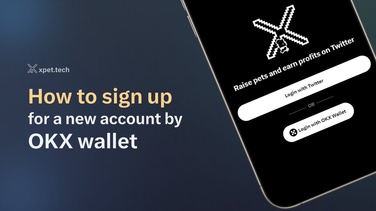 How to register a new @xpet_tech account with OKX wallet 1. Make sure you  have OKX wallet (Extension or Moblie app is fine) 2. Log in to  https://t.co/Tnnw4MLDew with OKX wallet 3.