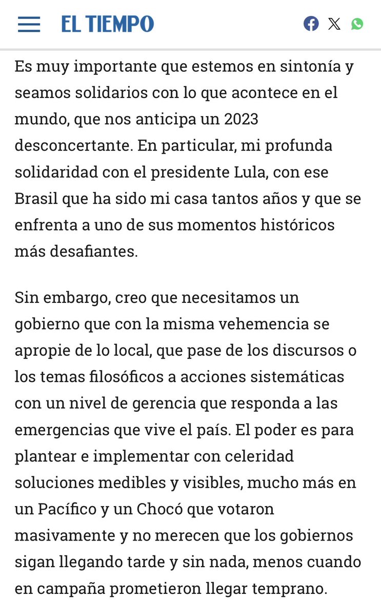 “Llegar tarde al Chocó”Escribí esta columna hace un año y estamos en lo mismo ante una tragedia. No entiendo como no se ha decretado duelo nacional cuando van más de 34 personas y no sabemos cuántas son,en una labor de rescate en un lugar con precaria infraestructura.Triste