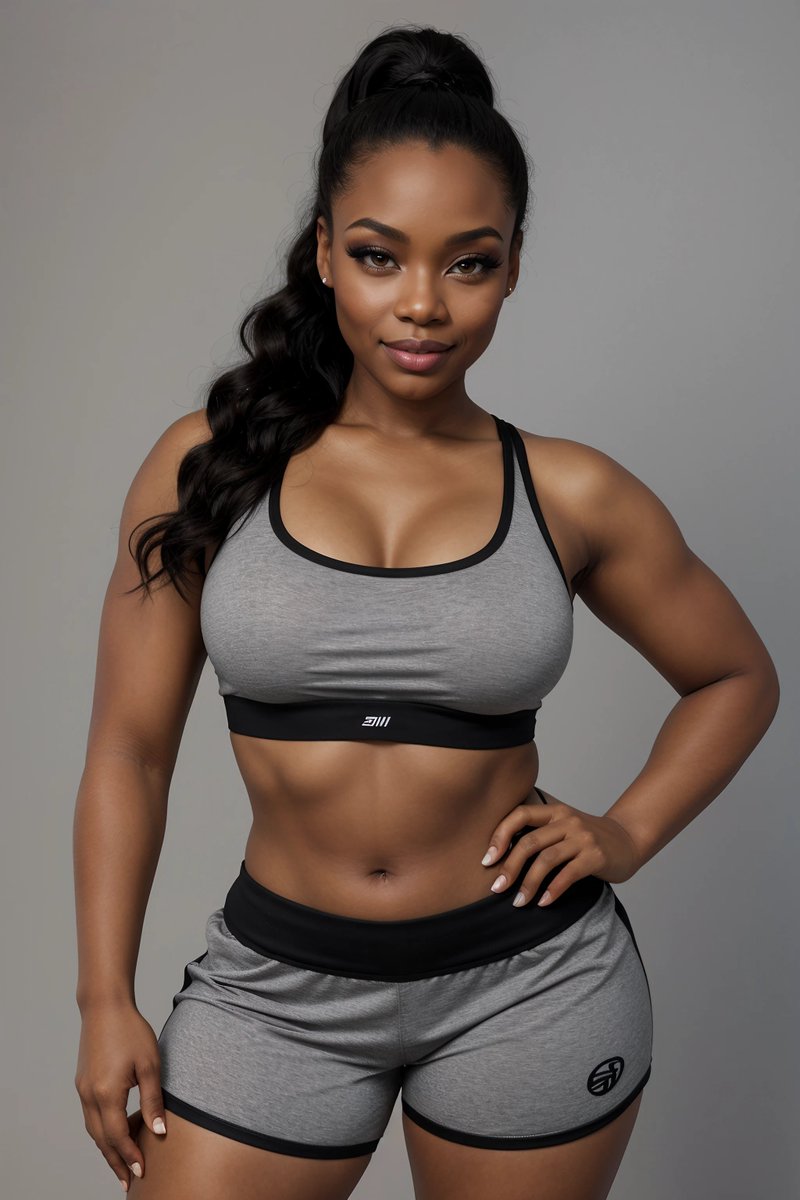 A  stunning athlete shows off her form not just in performance but in  style as well. With dedication in her eyes and power in her stance,  she's ready to take on any challenge.
#FitnessMotivation #AthleticBeauty #WorkoutWear #StrengthAndStyle #GymInspo