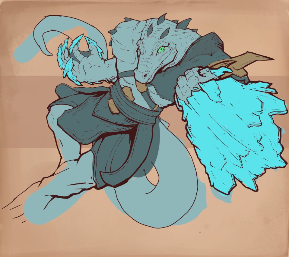 Almost finished new commission ^^
#WIP #commissionart #dragonborn #scalie #furry #dndcharacter #dndartist