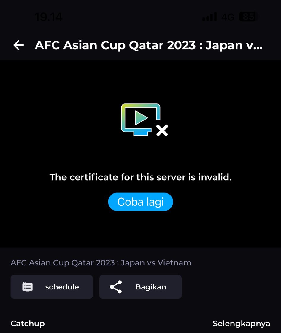 gesersedikit's tweet photo. . @afcasiancup indonesian broadcaster is a suck.. please change the broadcaster @visionplusid @RCTIPlus we paid for subscribe not freee!! https://t.co/IHc39pLk4E