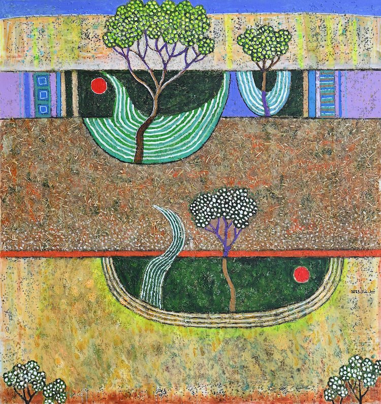 "My roots sink deep before the birth of time
And before the beginning of the ages,
Before the time of Cypress and olives
Before the beginnings of grass.
My grandfather was a farmer
He taught me the grandeur of the sun."

— Mahmoud Darwish, Identity Card

Nabil Anani