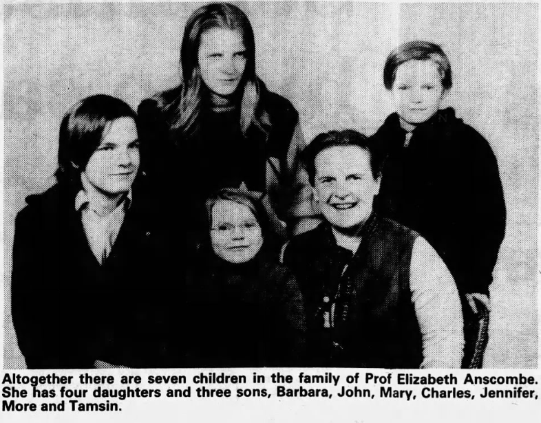 J_H0USTON's tweet photo. Anscombe 'blending academia with a family life' https://t.co/5DXJ63Mcbo