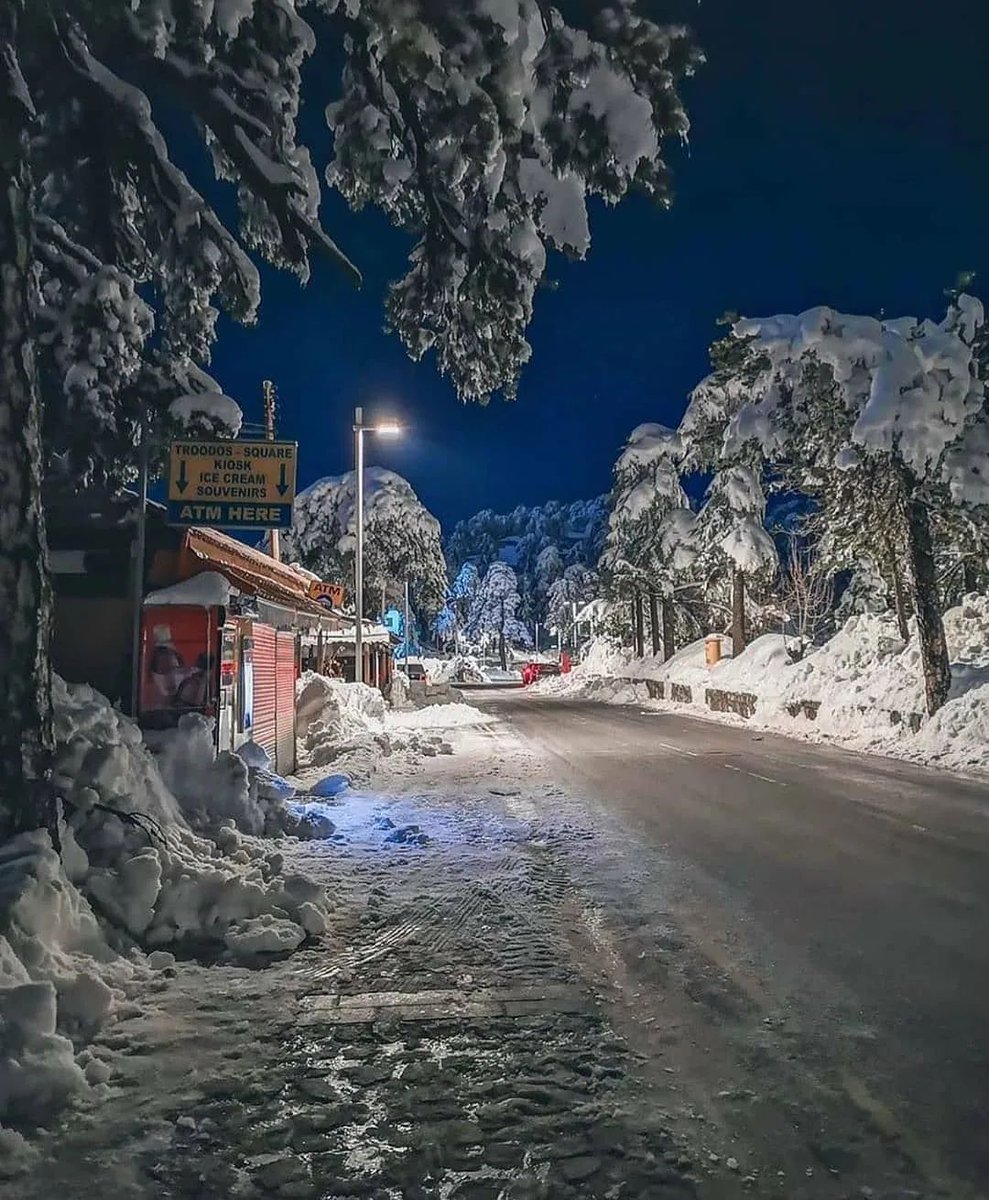 Those magical wintery nights are back again in Troodos Mountains! 😍🇨🇾🌨⁣ #cypruspassion Credits antonisioa (IG)