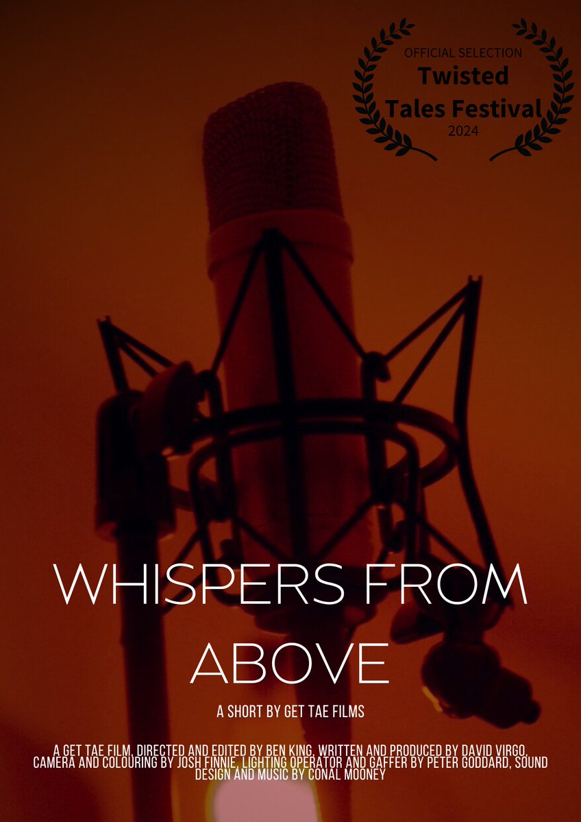 Whispers from Above Officially Selected for the @Twistedfilmfest, part of the @cardiffminifilm We are feeling very humbled to have our film selected and urge everyone to check out all the wonderful stories at this year's festival! Screening on 21st January at @ClwbIforBach