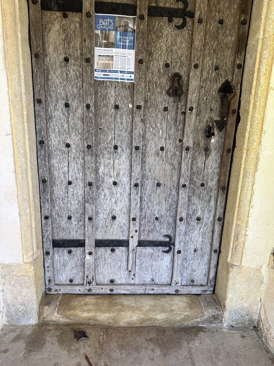 natchjourneyman's tweet photo. V pleased with my solution to prevent 🦇🦇flying under the door into St Andrews, Holcombe, Somerset, cared for by the @TheCCT. The worn threshold tells of the centuries of parishioners that had passed over it &amp; couldn’t be replaced so I cast a new removable section into it ⤵️ https://t.co/1n22dy7YRz