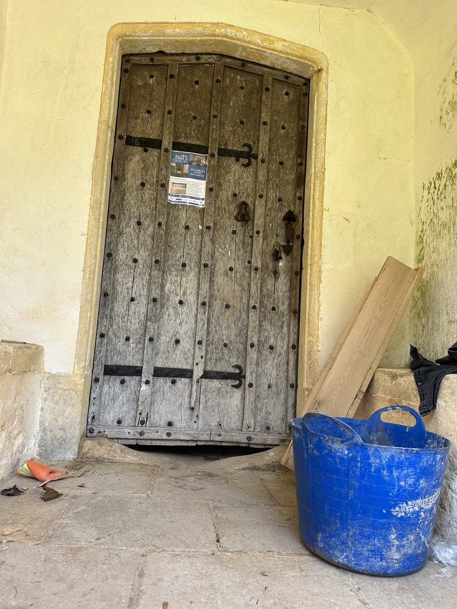 natchjourneyman's tweet photo. V pleased with my solution to prevent 🦇🦇flying under the door into St Andrews, Holcombe, Somerset, cared for by the @TheCCT. The worn threshold tells of the centuries of parishioners that had passed over it &amp; couldn’t be replaced so I cast a new removable section into it ⤵️ https://t.co/1n22dy7YRz