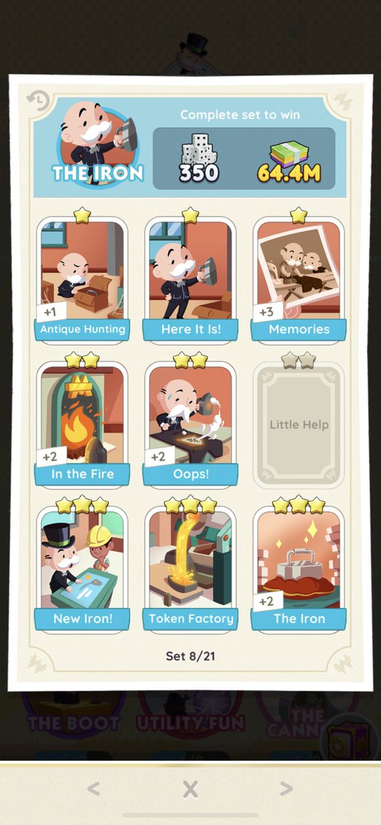 Nonorenflix's tweet photo. Wtt lft wts lfb monopoly go sticker

Have:
Thimble Factory
In Line
Lucky Charm
Dividends
Antique Hunting
Memories
In the Fire
Oops
The Iron

Want:
First Stop (Set 4)
Born to Fly (Set 4)
The Thimble (Set 6)
Little Help (Set 8)

Can also sell for 
₱5 = ⭐️
₱10 =⭐️⭐️
₱15 = ⭐️⭐️⭐️ https://t.co/AJb1gMMM7z