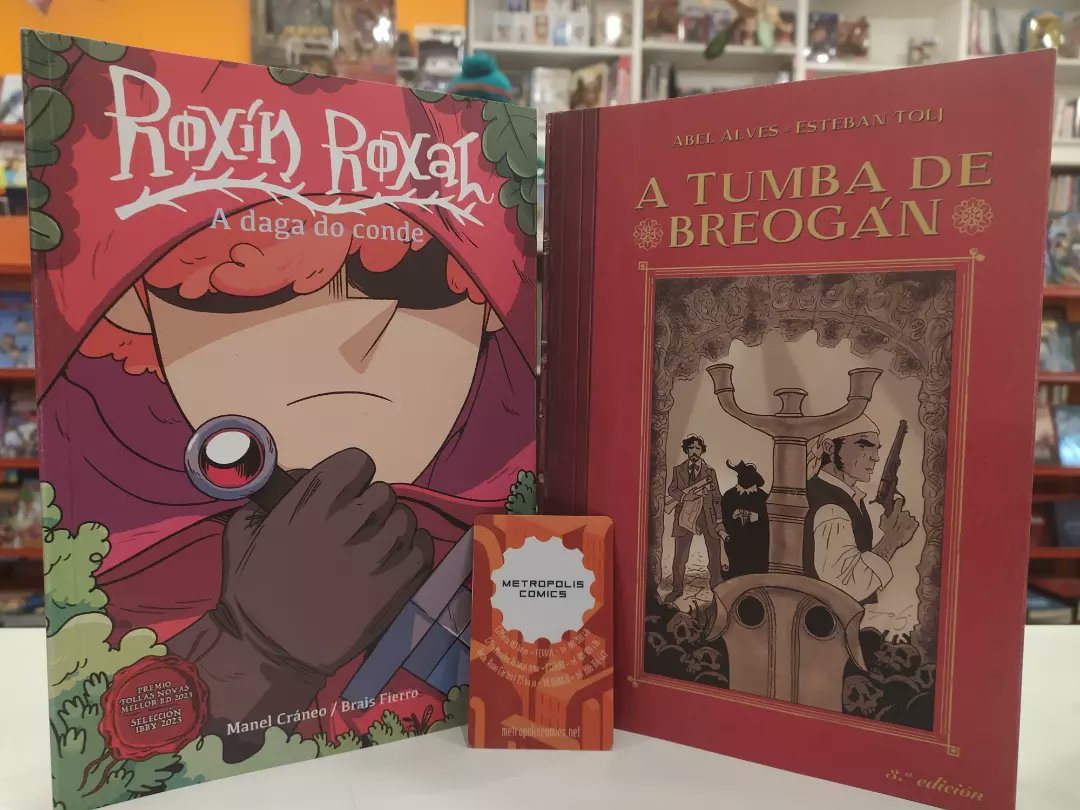 metropol_comics's tweet photo. Regala #Bandadeseñada feita en Galicia, lee cómic en galego. Nas nosas tendas podés atopar as novidades das editoriais que apostan pola nosa lingua e @s nos@s autor@s. Aquí tendes algúns exemplos.
#UlaeVinca #microalgas #RoxinRoxal #Tam #AtumbadeBreogan #Arrepio #Tam https://t.co/wmlNvnFS1K