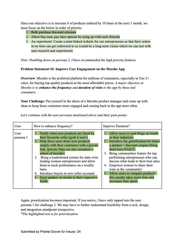 prishtagrover's tweet photo. As part of the @TheProductfolks Insurjo '24 Product Teardown Challenge, I worked on problem statements for @Meesho_Official. Hadn't used the app from a buyer perspective, but loved exploring it for the case challenge. 

#theproductfolks #productmanagement #insurjo #meesho https://t.co/P5alntavS3