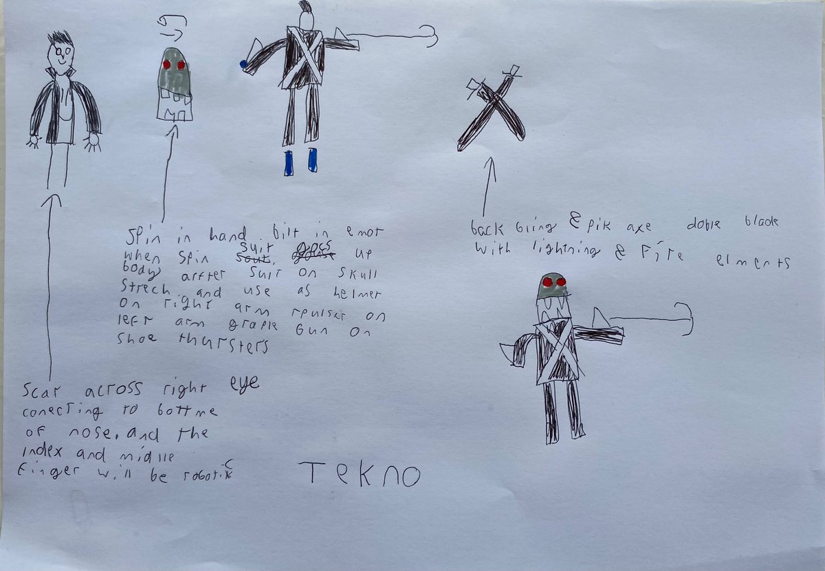 gg_rasputin's tweet photo. @FortniteGame please can you create this character designed by my son. He’s got the innocence of life to believe there is a chance you might and would make his year… https://t.co/FziMOPc7w7