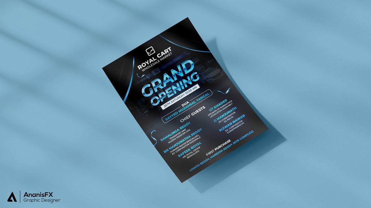 ananisfx's tweet photo. Flyer designed for Royal Cart
Located in Bangalore, India 🇮🇳

Want yours? DM now!

Software used : 
⁃ Adobe Photoshop

#flyerdesign #graphicdesign #royalcart #bangalore #ananisfx #designermangalore #socialmediadesigner #marketingagency #digitalmarketing #creativedesigner https://t.co/vsVV2dT2vZ