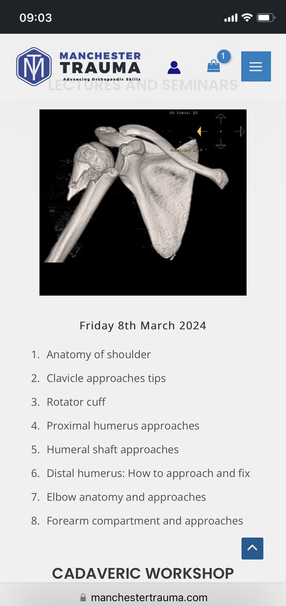 Our Upper limb #trauma and orthopaedic cadaveric course faculty are experienced consultants who will take delegate through: clavicle, scapula, glenioid, proximal humerus, elbow and forearm approaches for fixation and orthopaedic procedures. 
Register at manchestertrauma.com