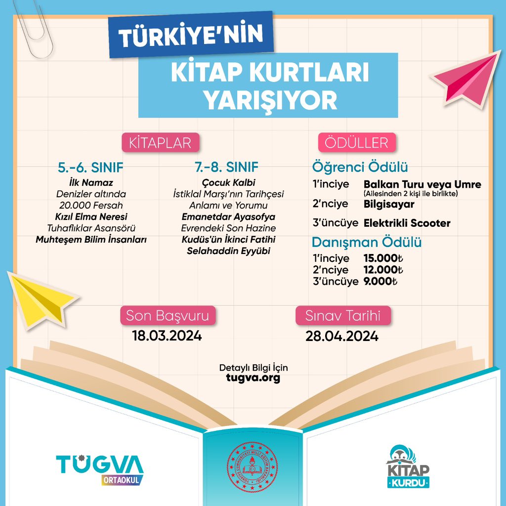 ibrahim_besinci's tweet photo. Hafta sonunun sakinliğinde yapılacak en güzel aktivite, evde köşemize çekilip kitabı elimize almaktır.📚

Tıpkı “Kitap Kurtlarımızın” yaptığı gibi!🐛

📲detaylı bilgi için: https://t.co/U3mFq3sERw

#KitapKurtlarıYarışıyor https://t.co/fWG1yN2SAD