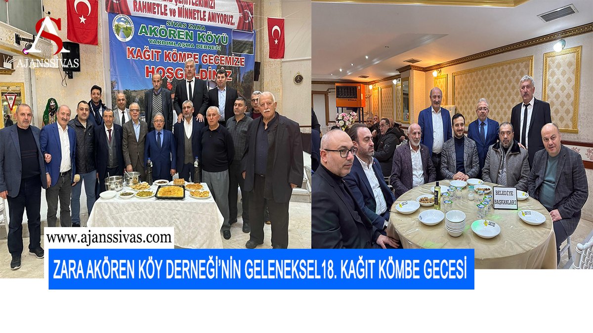 ZARA AKÖREN KÖY DERNEĞİ’NİN GELENEKSEL18. KAĞIT KÖMBE GECESİ

ajanssivas.com/zara-akoren-ko…

#zara #akören #kağıtkömbegecesi #gündem #ajanssivas