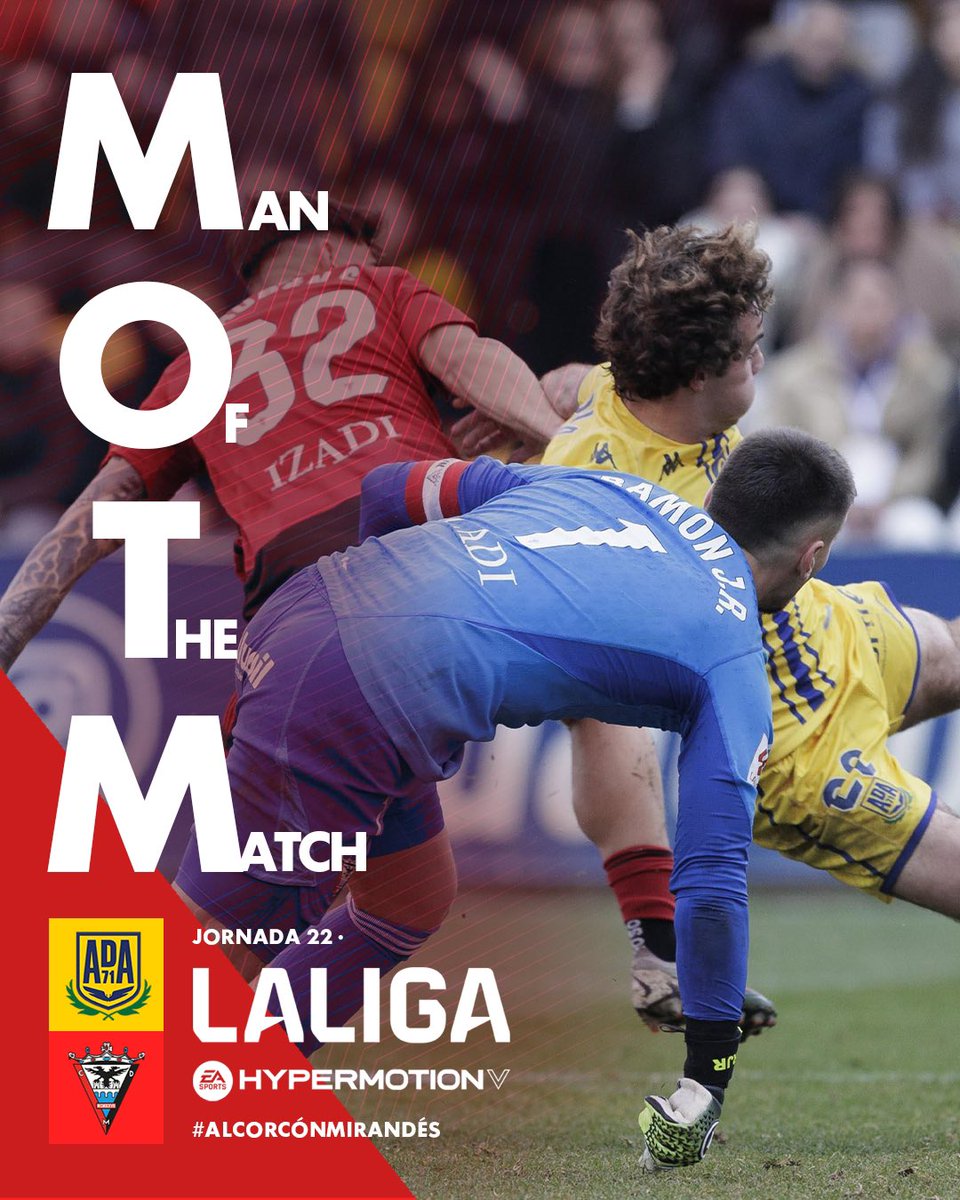 CDMirandes's tweet photo. 🌟 ¡@ramon99jr, elegido 𝗺𝗲𝗷𝗼𝗿 𝗷𝘂𝗴𝗮𝗱𝗼𝗿 del #AlcorcónMirandés con vuestros votos! 

#MOTM🏆 https://t.co/XntNypov1N