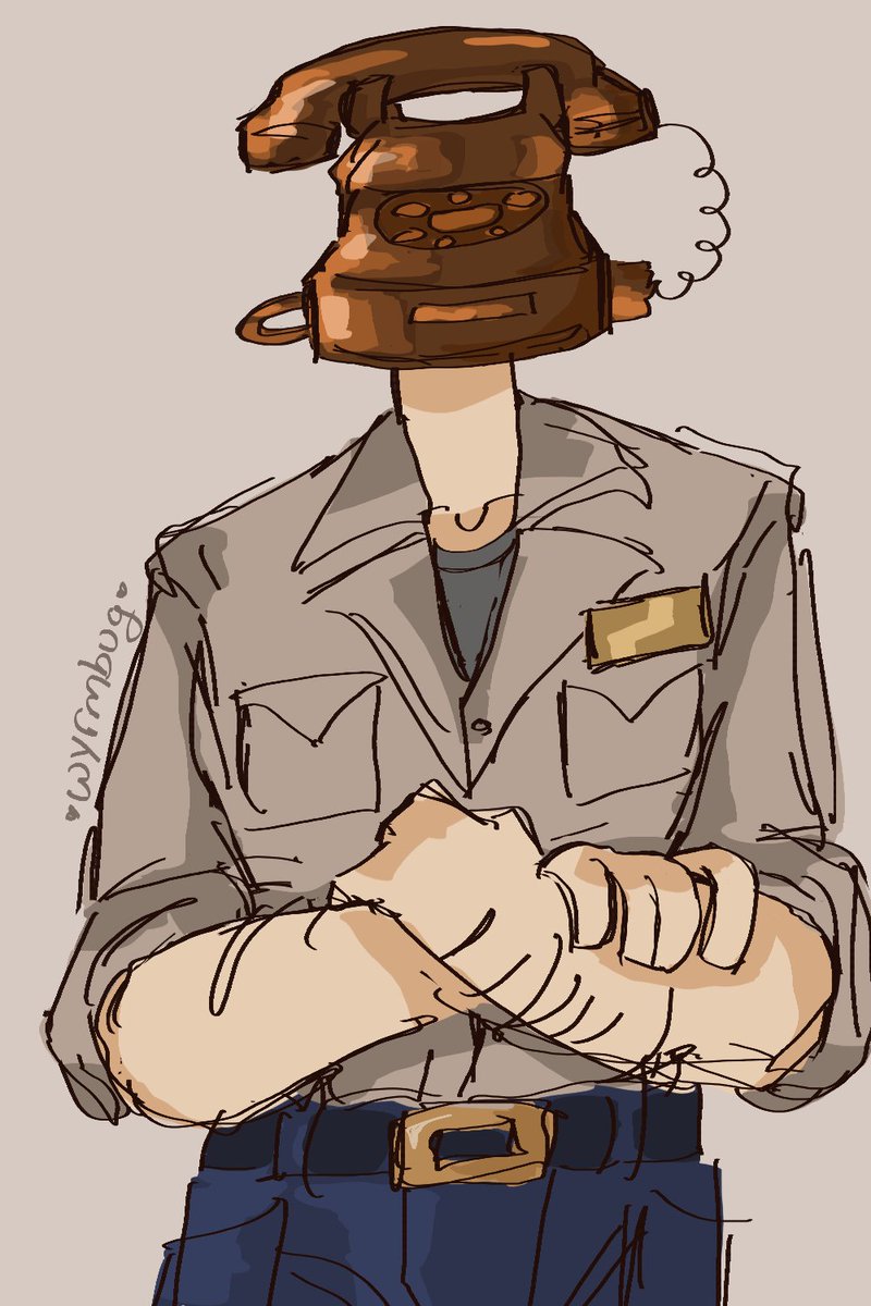 GayLilWaffle's tweet photo. I can't sleep, so I've been drawing. I made my own Phone Head. He doesn't have a name yet, but he's super southern. 

#DSAF #dsafoc #phoneface https://t.co/VPOxzAVKJ7