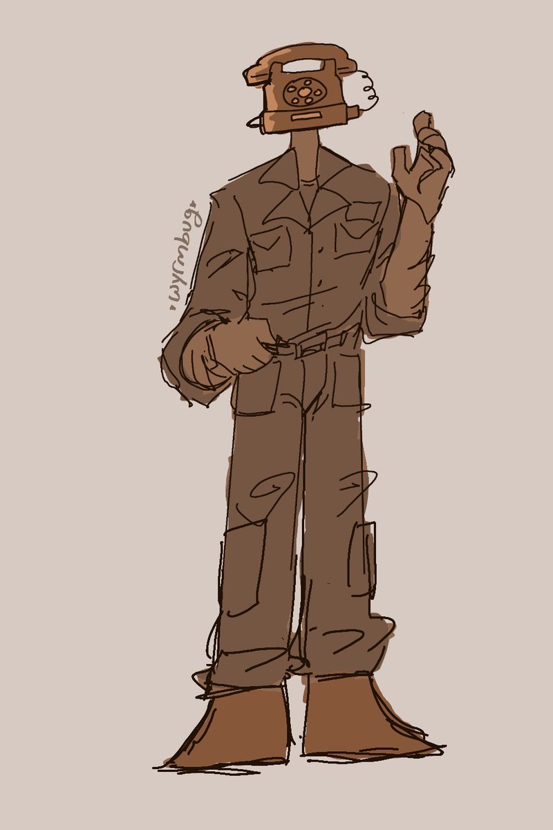 GayLilWaffle's tweet photo. I can't sleep, so I've been drawing. I made my own Phone Head. He doesn't have a name yet, but he's super southern. 

#DSAF #dsafoc #phoneface https://t.co/VPOxzAVKJ7