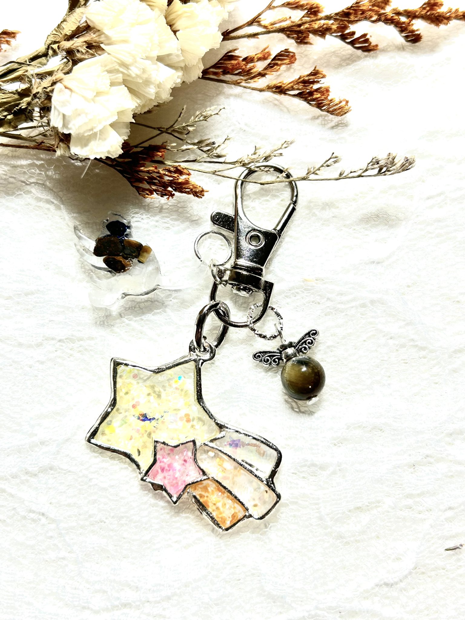 ハンドメイドネックレス2971 セール】 ビーズフラワーモチーフチョーカーネックレス