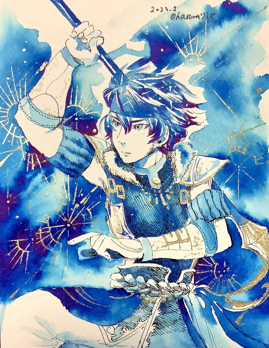 「青い絵木こりシリーズ」|ヤスイハルナのイラスト
