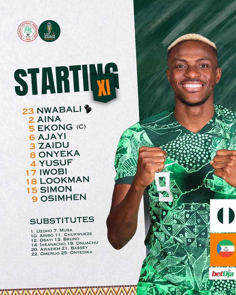 Line Up! #SoarSuperEagles #LetsDoItAgain #TotalEnergiesAfcon2023  #NGAEQG