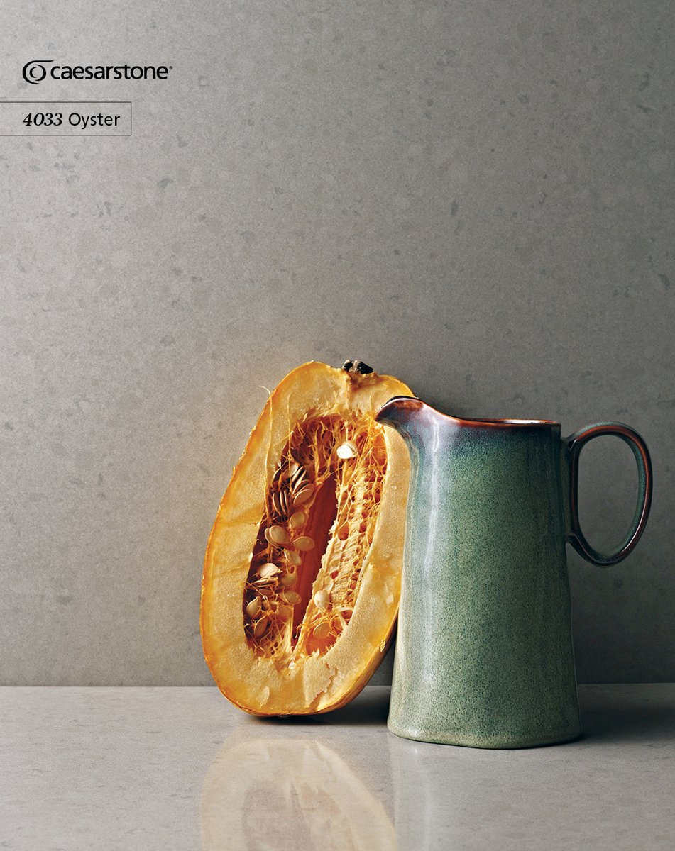 InterslabZA's tweet image. #Caesarstone #Oyster is an elegant, medium grey surface with a lot of movement and texture. This surface is perfect for creating contrast with lighter colours or for making a chic interior. bit.ly/4030Oyster #interslab #interiordesign #designideas #designinspo #trends