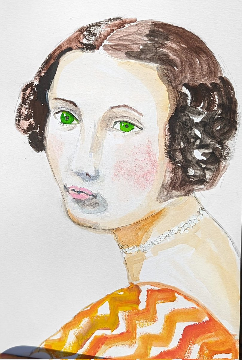 My version of Hilda Gardiner painted by the husband George. Thanks to <a href="/StudioTeaBreak/">Virtual Studio</a> ,for the #portraitchallenge