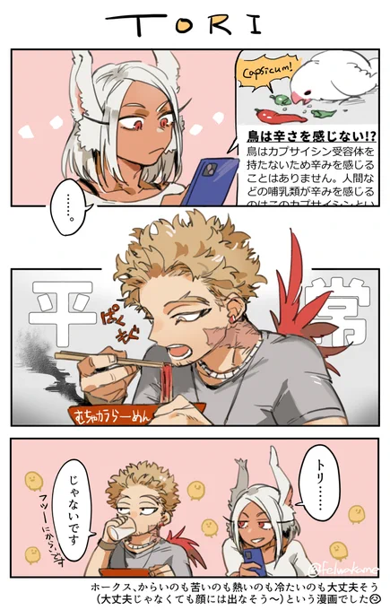 ホークスとミルコさんの漫画🍜