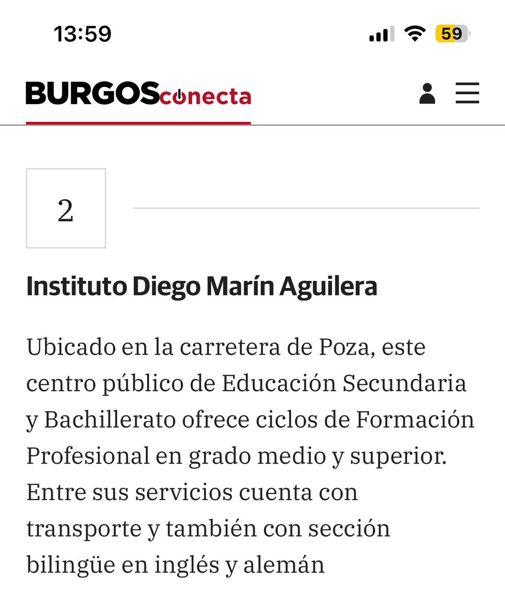 El @iesdiegomarinaguilera es el 2º instituto mejor valorado.  burgosconecta.es/provincia/inst…