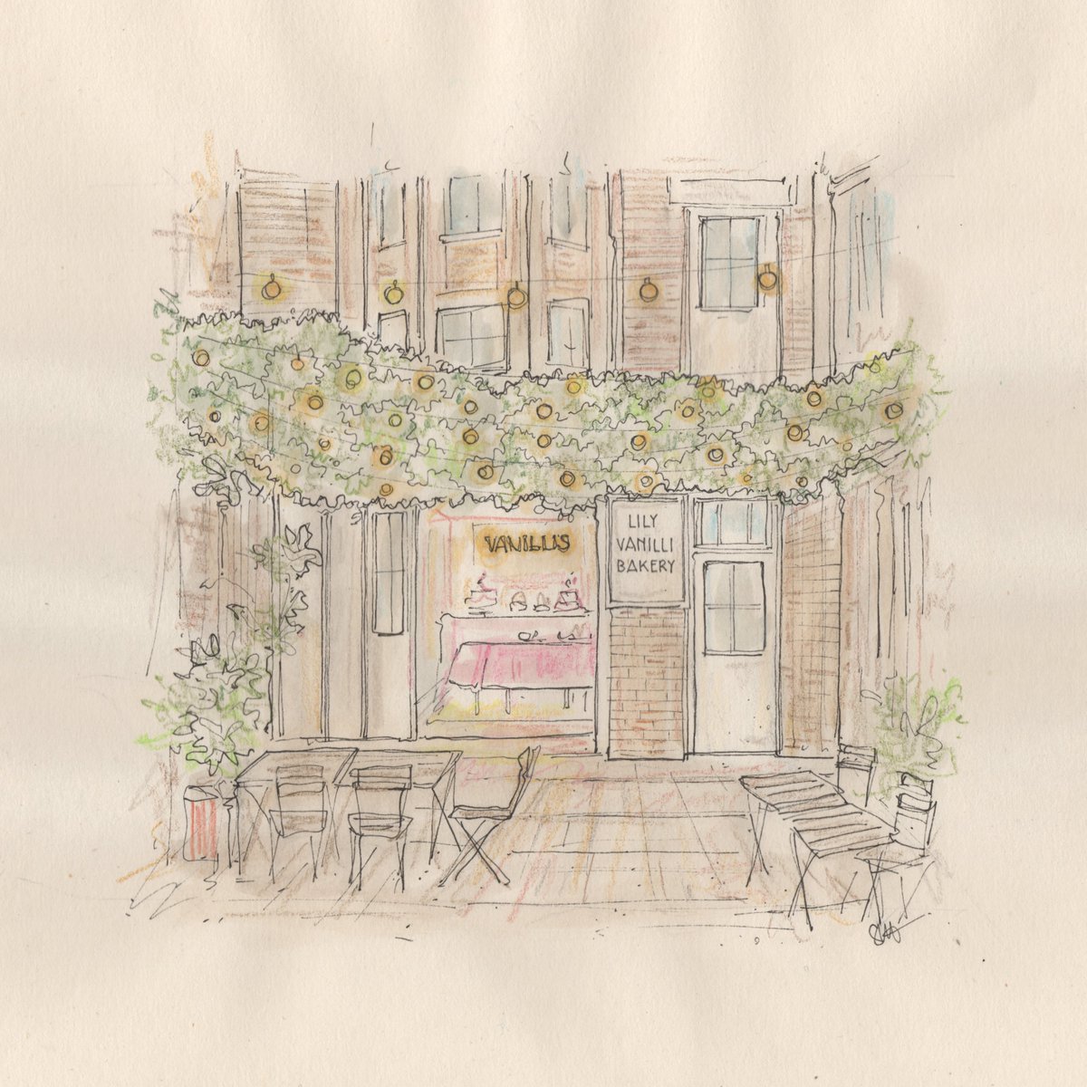 MRM (@marianmartinart) on Twitter photo Original ink, watercolour and coloured pencil on bamboo paper of <a href="/lilyvanillicake/">Lily Vanilli</a>. Sold - DM to commission your original #lilyvanilli #bakery #london #illustration #art #drawing Original ink, watercolour and coloured pencil on bamboo paper of <a href="/lilyvanillicake/">Lily Vanilli</a>. Sold - DM to commission your original #lilyvanilli #bakery #london #illustration #art #drawing