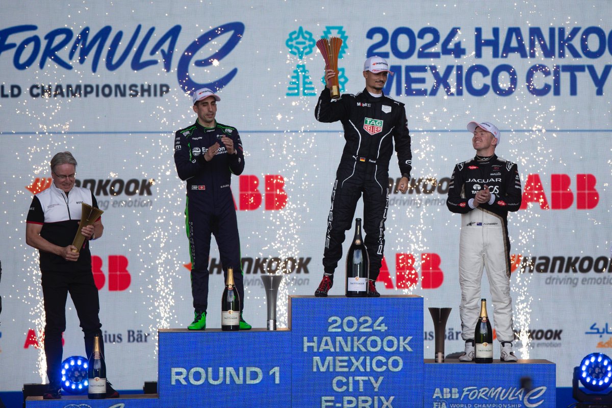 FIAFormulaE's tweet photo. Season 10 is off to an AMAZING start 🤩

Thank you Mexico City for kicking off the season in style! 🇲🇽

@hankook_sport #MexicoCityEPrix https://t.co/FrSjrFNfXK