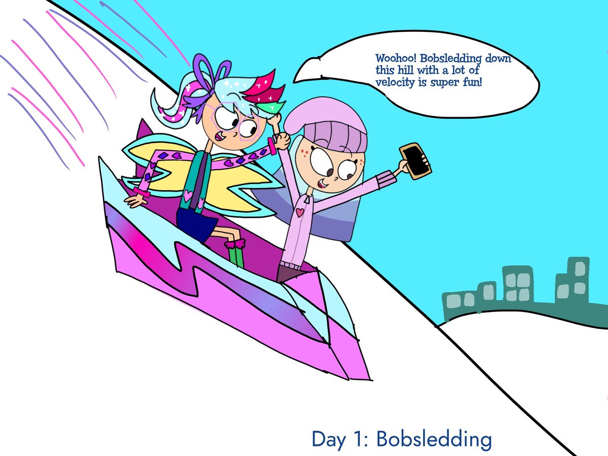 CitrusyGlitter's tweet photo. Going at such a speedy velocity, Jon and Andrea are having the bobsledding experience of this winter!
Day 1 of my art challenge, #jonandfandreasweek.
#art
#artwork
#digitalart
#andreadavenport
#TheGhostAndMollyMcGee
#bobsledding https://t.co/RU0ngvcvQd