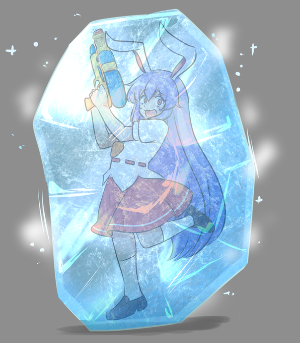 Skebご依頼で描きました 凍ったうどんちゃん