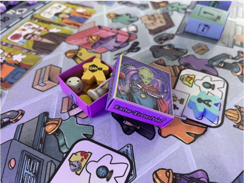 For the hardcore board game fanatics out there, anyone see Meeple Inc by @Cogito_games!? As board game producers create and publish your own board game within. Components include mini board game boxes. Definitely want to try this one out, kicks off on <a href="/gamefound/">Gamefound</a> March 5th.