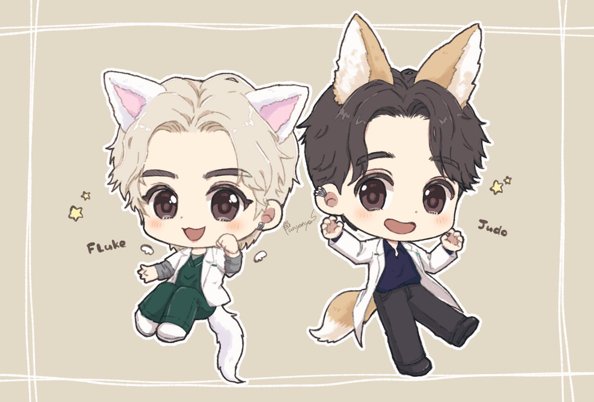 punyanyas's tweet photo. 🐱🦊
#MakeaWishTheseries #fluke_natouch #Judo_tantachj #JudoFluke https://t.co/63JbxzvqCe