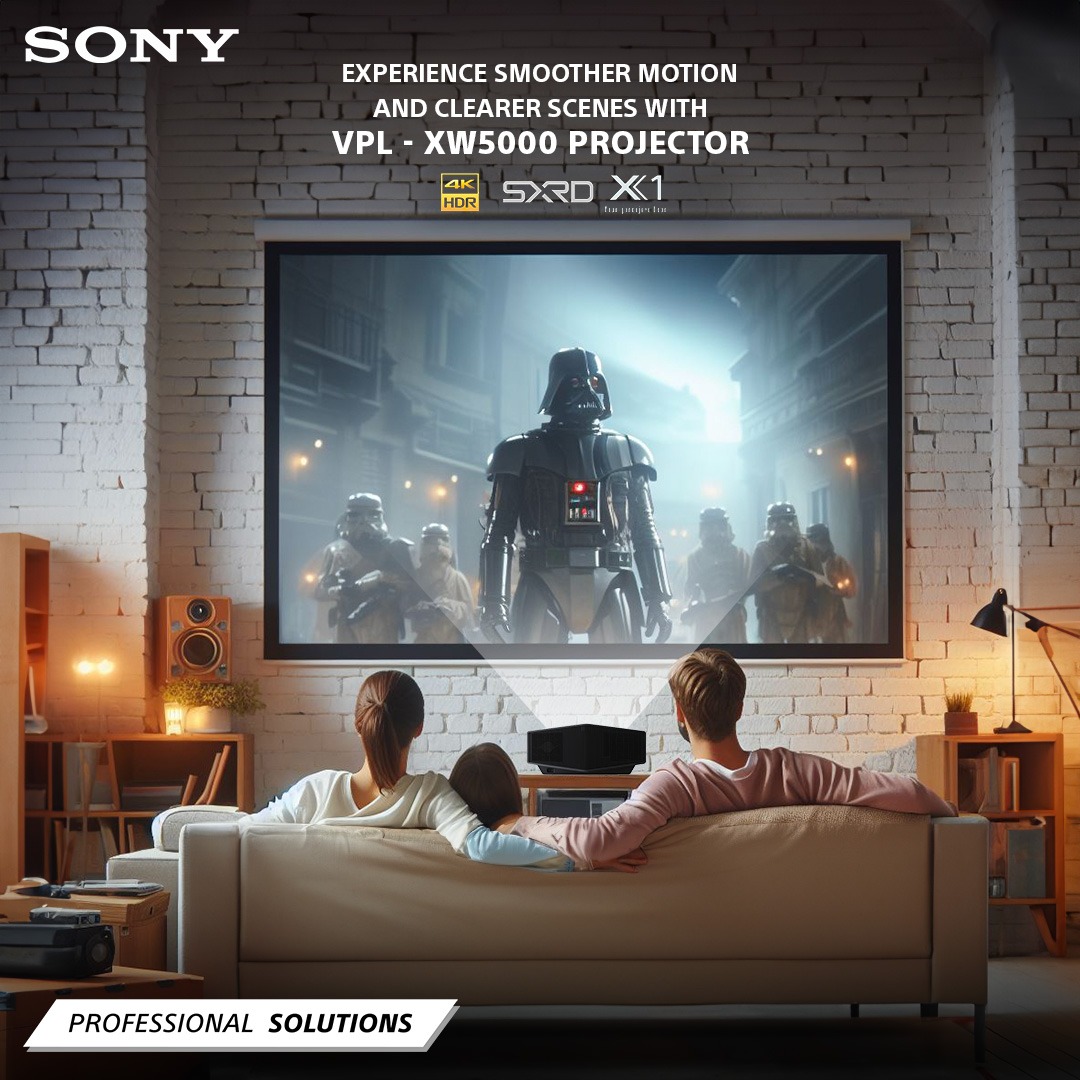 Get a true 4K HDR big-screen experience at home with the VPL-XW5000ES laser projector. With the latest 0.61-inch SXRD panel, you can experience seamless cinematic motion and clear image smoothness. 

Movie nights just got a whole lot better! ​

Know more:​ bit.ly/420SJo4