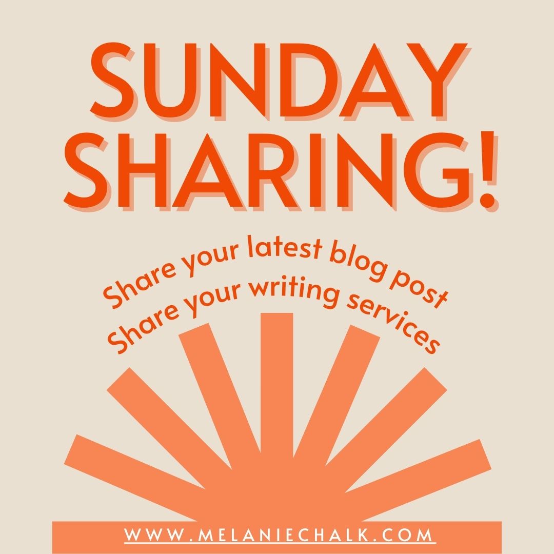 It's Sunday and time to share a link to your latest blog post or details of your writing services. Go ahead and promote your business!

#sundayvibes #sundaysharing #writersoftwitter #bloggersoftwitter #writerslife #bloggerslife #blogpost #WritingCommunity