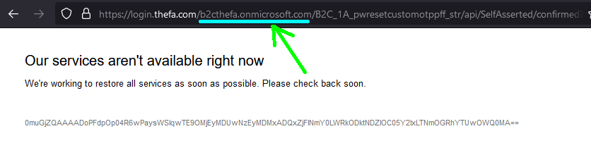 pls_do_better's tweet photo. Boom, FAILURE. Top work from the biggest football federation in THE WORLD.

And how quaint, the #FAPlayer seems to be hosted on Microsoft365 and can't even get to the back-end to send a password request (I didn't even enter a new password) to Azure (I assume).

Yikes @FA. Yikes! https://t.co/kzGOZq3GmV