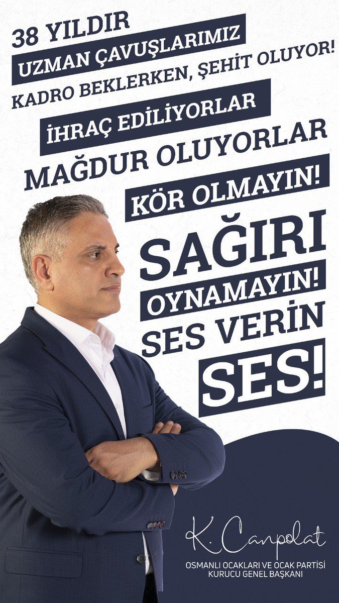 Ses Ver #uzmanÇavuş larımız İçin Bir SES Verin!

🔴Sağır Olmayın!

🔴Kör Olmayın! 

#kadircanpolat #ocakpartisi #osmanlıocakları