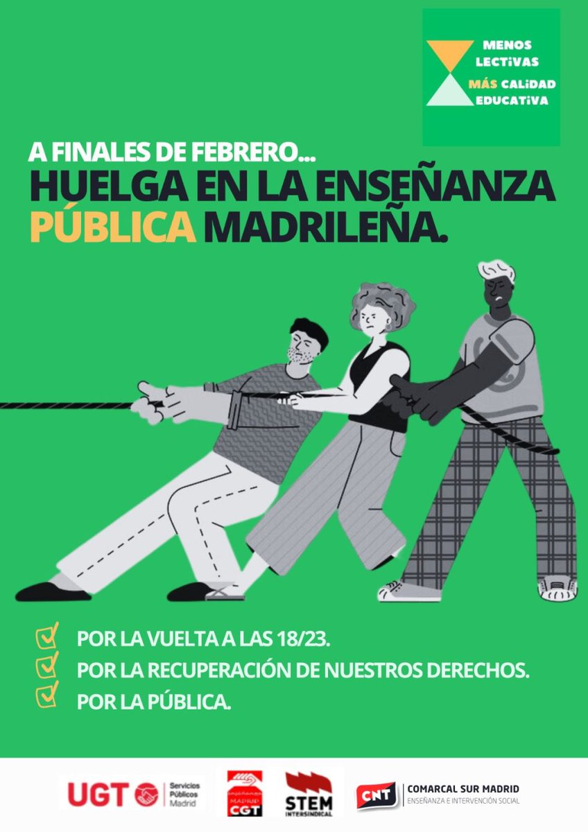 Menoslectivas's tweet photo. Nosotras lo tenemos claro
Si este acuerdo no incluye a nuestras compañeras de Infantil y Primaria... Huelga, huelga, huelga
#NoSinPrimaria https://t.co/TY2cz7jNRo