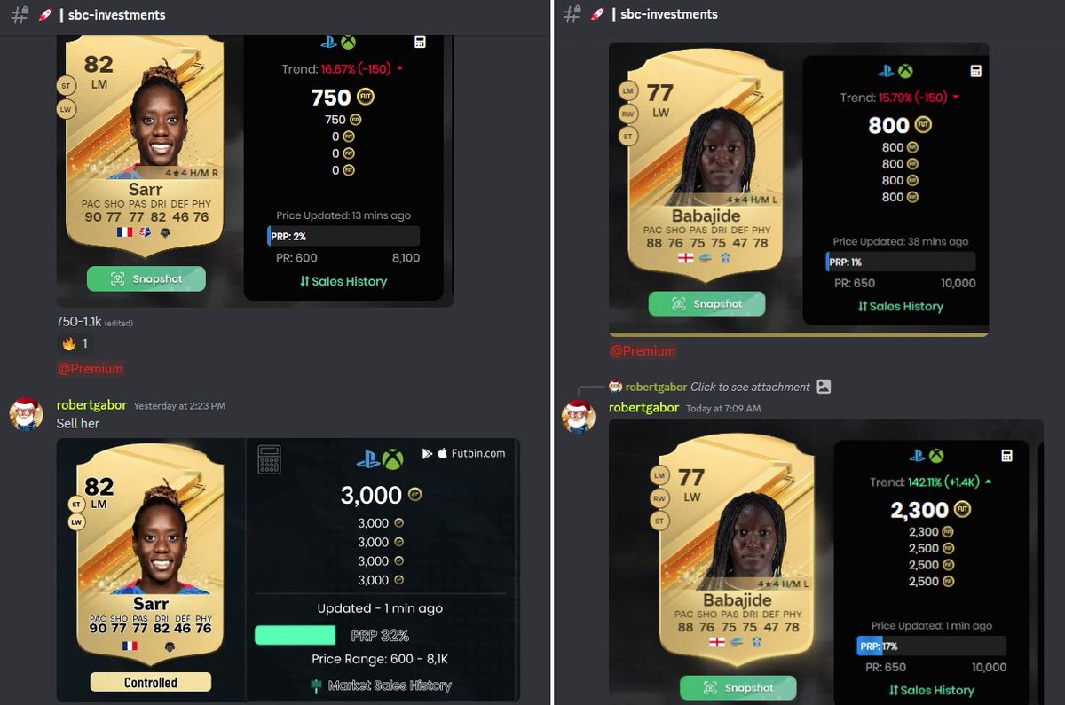 FUTScalpers's tweet photo. B 💣 💣 M 💵💵💵💵💵

Sarr and Babajide again 🫡

Best trading/scalping tools 😎

At this point we don't know which EVOLUTION is real and which isn't... the question is whether or not it still matters 🫰

#EAFC #EAFC24 #FIFA24 #FUT #FUT24 #easportsfc #fifacoins #sbcsolutions #EVO https://t.co/VgkuyWALQL