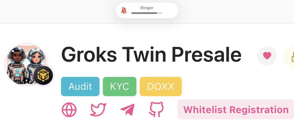 GroksTwin's tweet photo. 🌟🚀 Official Announcement: Groks Twin Achieves Key Pinksale Milestones!🚀🌟
✅ ✅ ✅ ✅ ✅
🔐 🪪KYC Badge Acquired! 🪪
Groks Twin is not just another project; it's a beacon of authenticity and legality in the crypto space. We've successfully passed the rigorous Know Your Customer (KYC) process, ensuring trust and transparency for our community. 

🛡️ 🪪Smart Contract Audited!✅
Security is paramount! Our smart contract has been thoroughly audited, highlighting our commitment to safeguarding your investments. This audit underscores the robustness and functionality of the GroksTwin tokens.

🎥 🪪Doxxed and Transparent!🪪
Meet the faces behind Groks Twin! Our team's genuineness is now officially recognized through the Doxx badge. Watch our founder's Video AMA to know who's steering this ship.

🔔 This is just the beginning of our journey. We are committed to building a safe, secure, and transparent ecosystem for our investors and traders.

📣 Stay tuned for more exciting updates and get ready for the upcoming presale on Pinksale!

⚪️ https://t.co/TizT5JMpU3⚪️

🚀💎 🖼Join the Groks Twin 🖼revolution and be part of a project that's setting new standards in the crypto world! #GroksTwin #CryptoRevolution #ai #nft #SecureInvesting 💎🚀