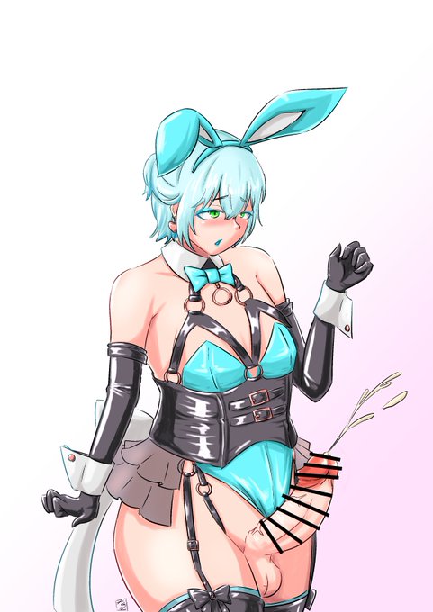 すしぴくんさん(@013_scp)のバニー成人男性ドスケベFA描きました
差分はちんちんカラー違い 