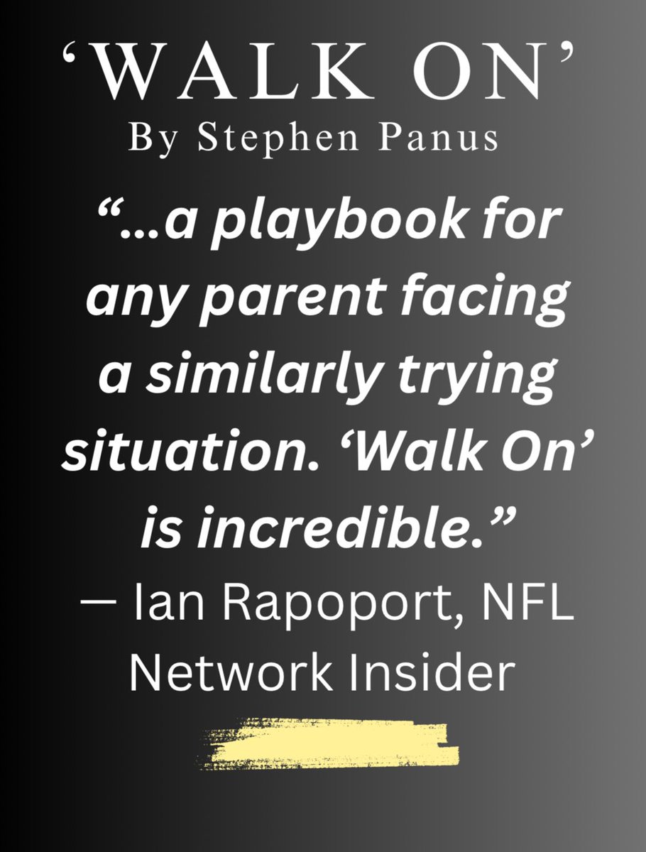 StephenPanus's tweet photo. Sources say, “it’s a must read!” He’s a trusted and respected @NFL Insider for @nflnetwork. He’s also a father to two boys. 
Don’t take my word for it…take the inside word of @RapSheet

“Walk On” comes out April 16th via @amazon, @BNBuzz, @indiebound + more (available for pre-order in February)

Learn more: https://t.co/mTGsZXHyeB

@richeisen @BridgetCondon_ @koehlerbooks @danorlovsky7 @LauraRutledge @Espngreeny