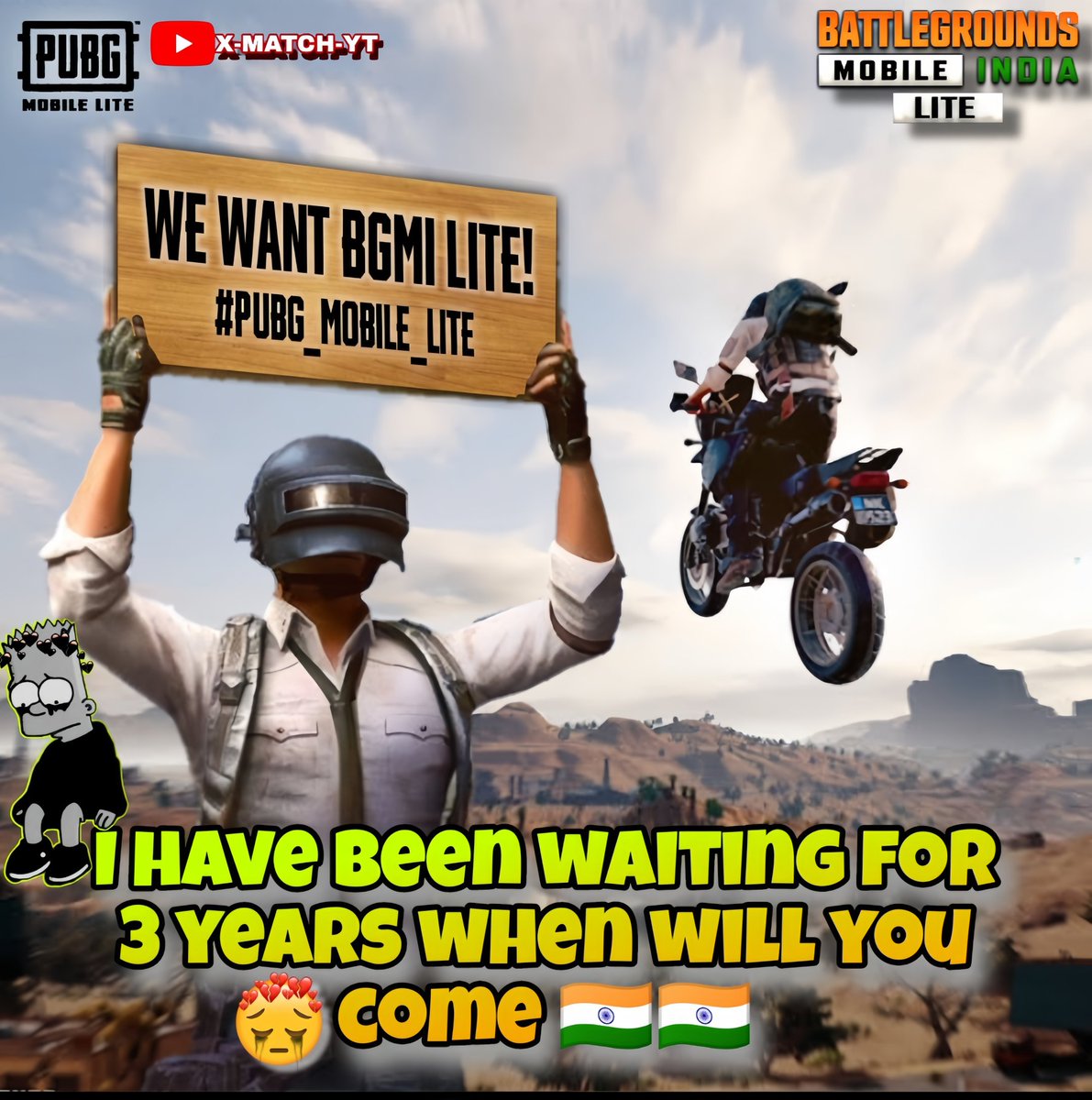 PUBGMLITE2025's tweet image. #WeWantPUBGMobileLiteIndianVersion 

@LevelInfinite 

@Mission30PMLIV 

@TencentGames
