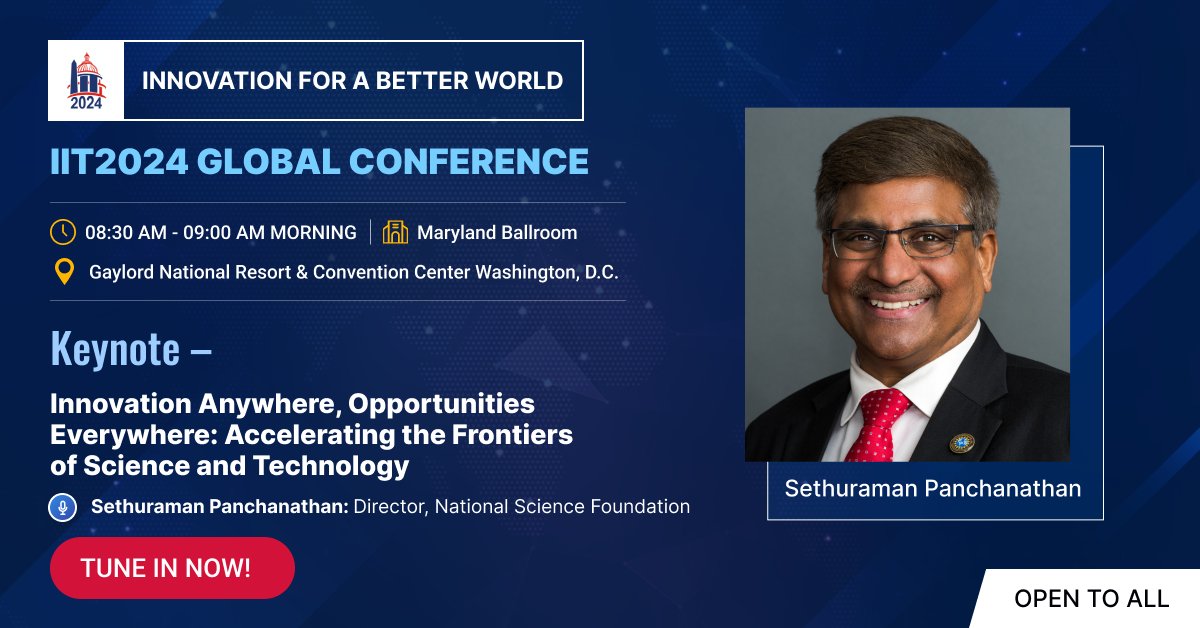 It was a great opening ceremony!

Brace yourself for the next keynote 'Innovation Anywhere, Opportunities Everywhere' by Sethuraman Panchanathan, Director of the National Science Foundation.

➡️ Don't miss out! Tune In Now: buff.ly/47C5pDl