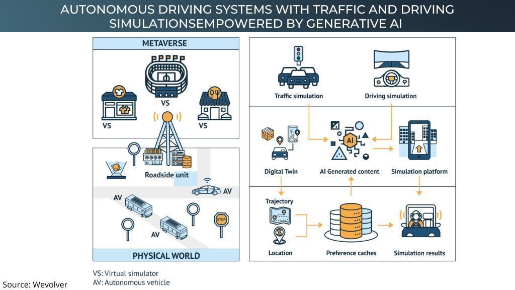 The fusion of AI-driven simulations with autonomous driving tech holds promise for transportation. By mimicking real-world scenarios, they aid in refining AV algorithms, ensuring safer & smarter vehicular autonomy. Source @WevolverApp Link bit.ly/3NaXQvL via @antgrasso